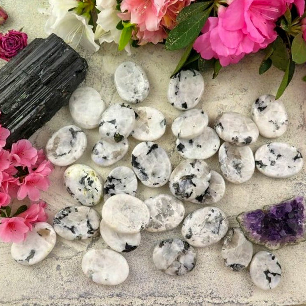Rainbow Moonstone Worry Stone