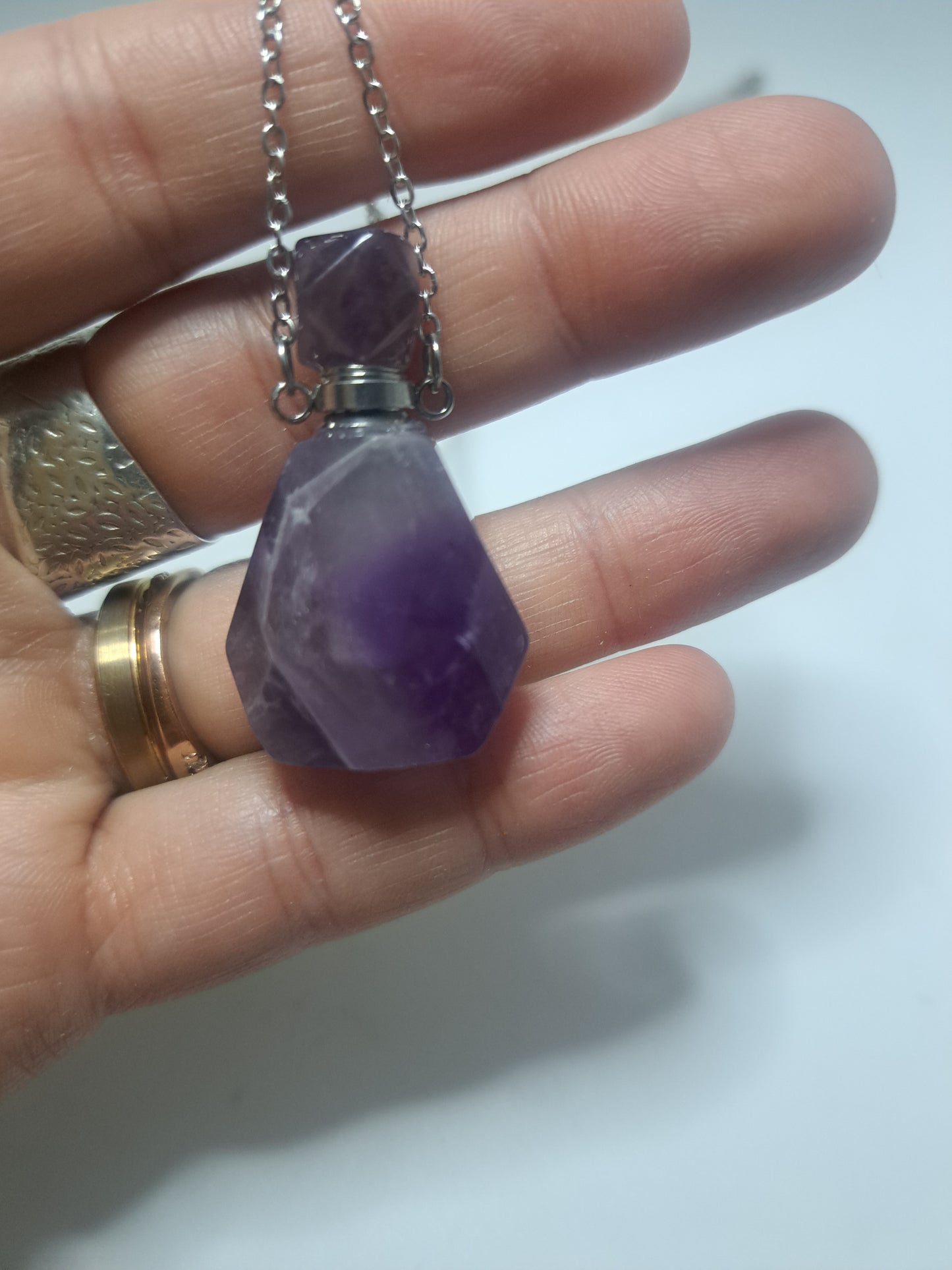 Amethyst natural pendant perfume bottles