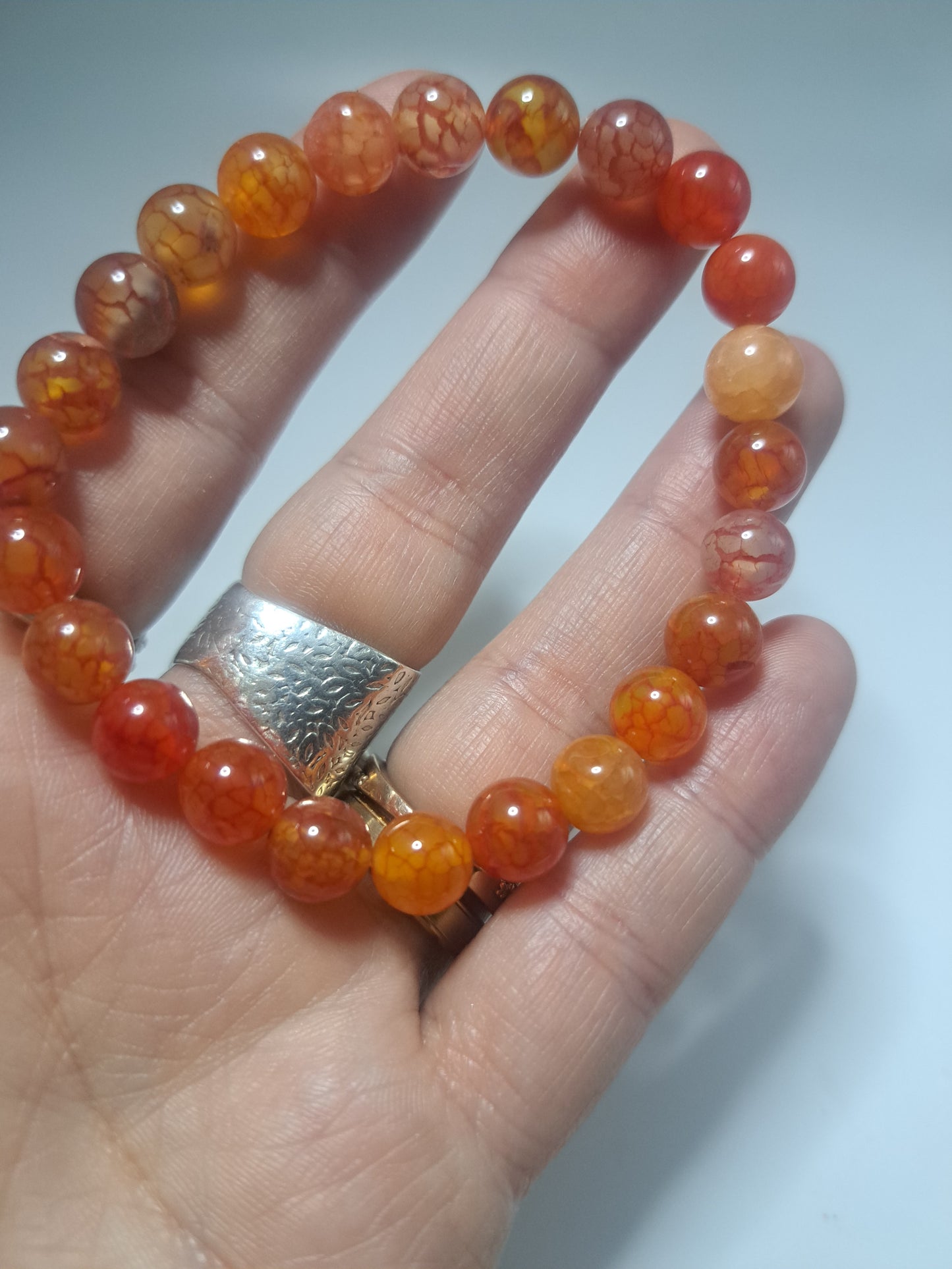 Red dragon agate bracelet