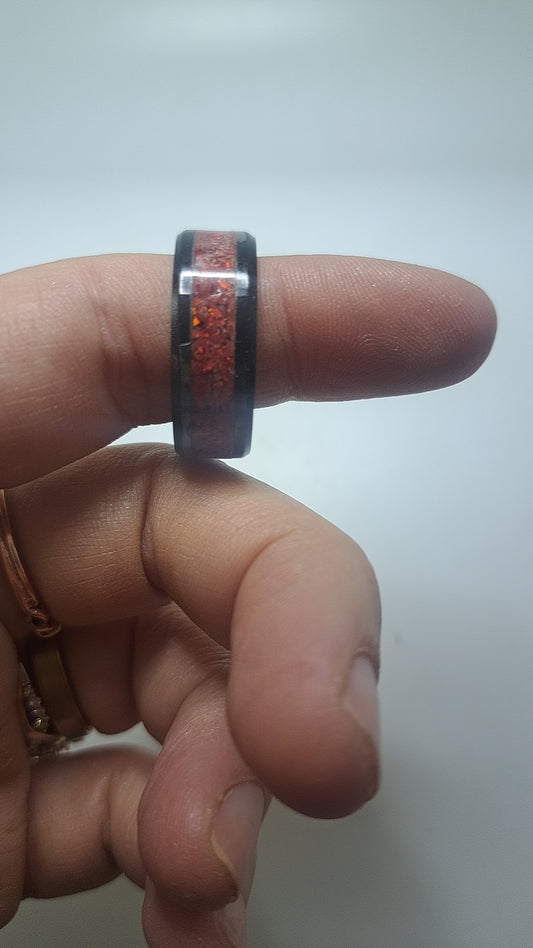 Agate Red Ring Men