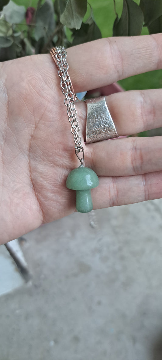 Mushroom Green Aventurine