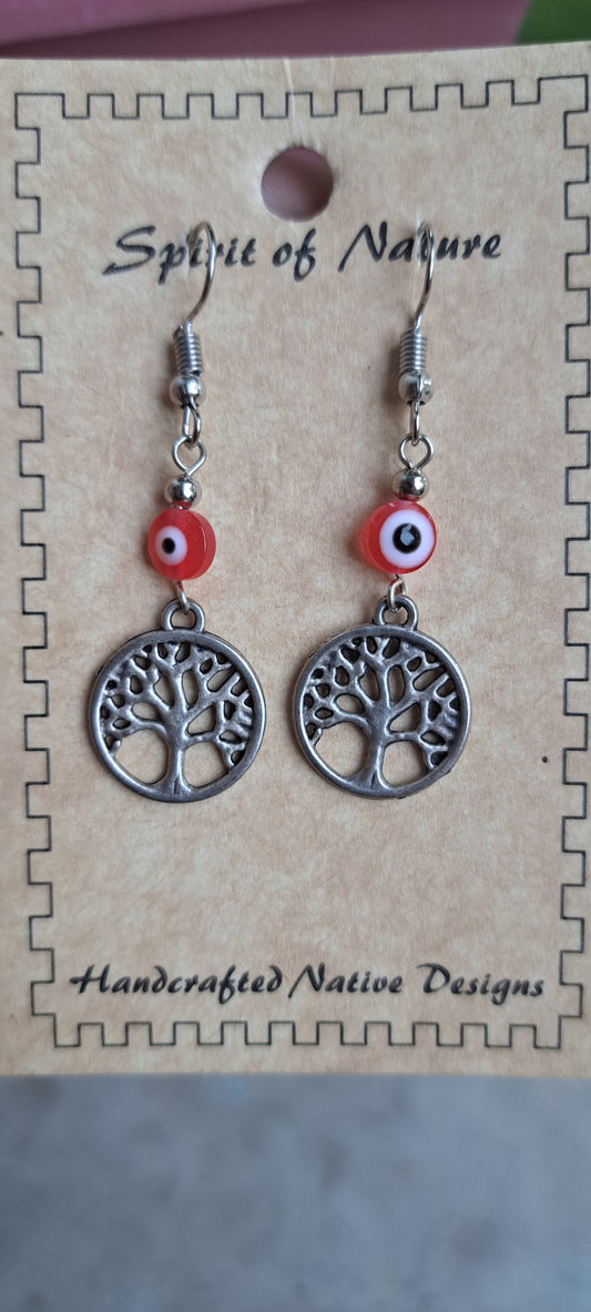 Evil eye earrings