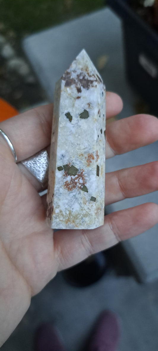 White pyrite Quartz