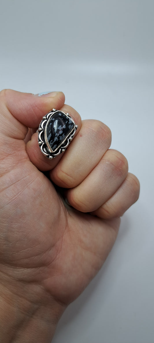 Black Obsidian Ring