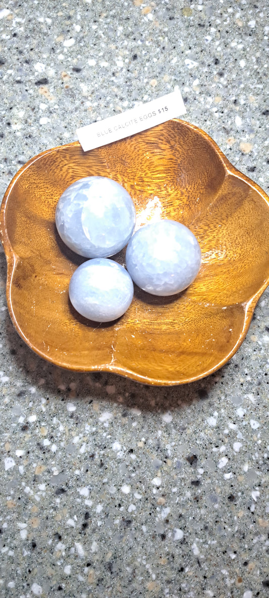 Blue Calcite Spheres eggs