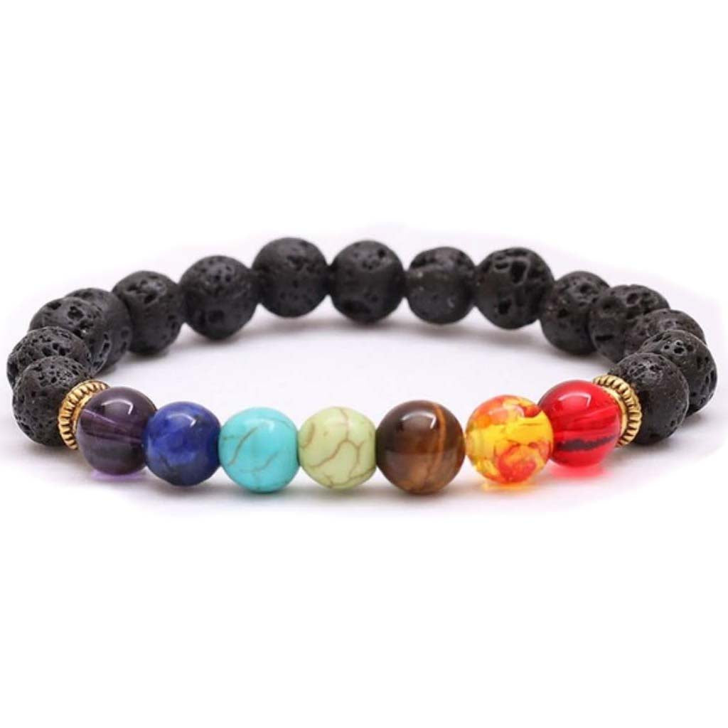 Lava Rock Chakra Bracelet